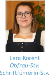 Lara KorentObfrau-Stv. Schriftf�hrerin-Stv.